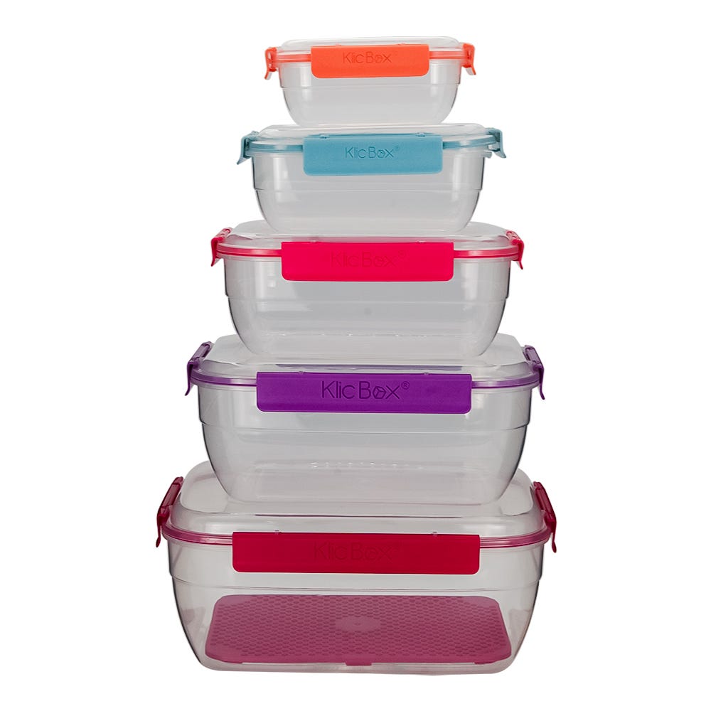 Juego de 5 contenedores plástico y 1 escurridor 200-4355-24 Home Sweet Home