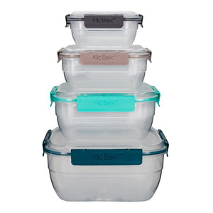 Juego de 4 contenedores plástico 200-4444-36 Home Sweet Home