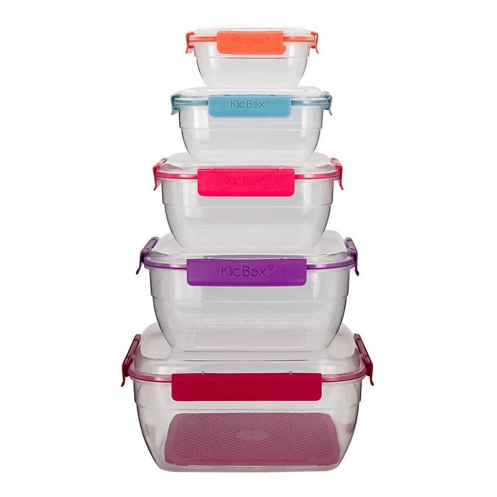 Juego de 5 contenedores plástico y 1 escurridor 200-4455-24 Home Sweet Home