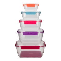 Juego de 5 contenedores plástico y 1 escurridor 200-4455-24 Home Sweet Home