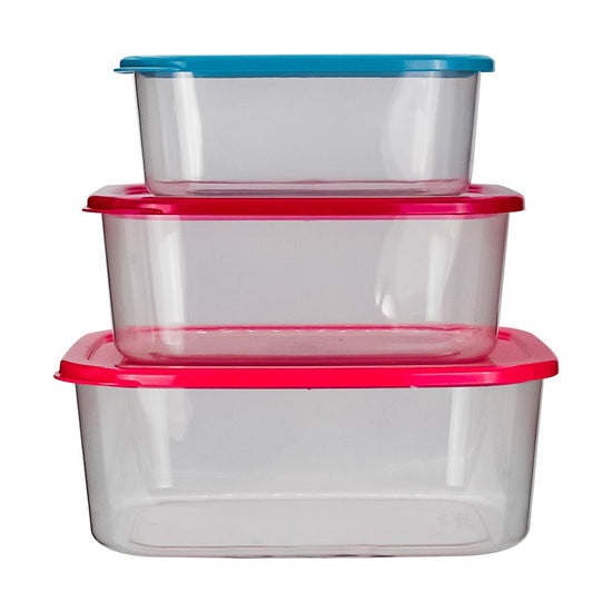 Juego de 3 contenedores plástico con tapa 200-4543-36 Home Sweet Home