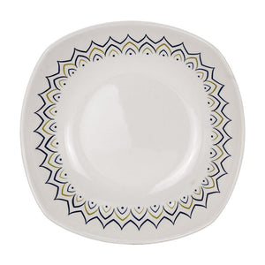 Plato hondo cerámica 500 ml cuadro mediterránea Corona