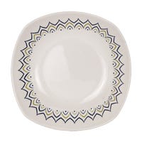 Plato hondo cerámica 500 ml cuadro mediterránea Corona