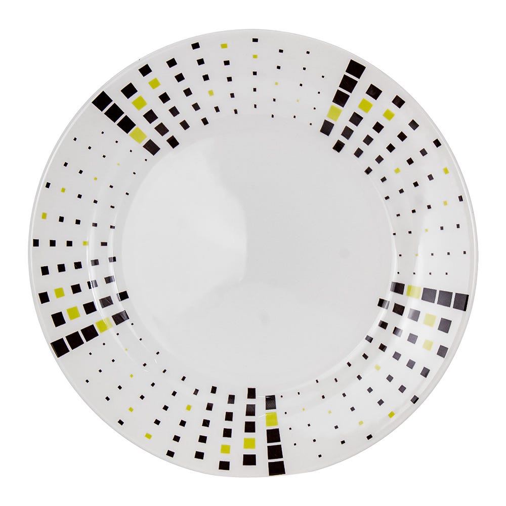 Plato pando cerámica 24 cm dominó Corona