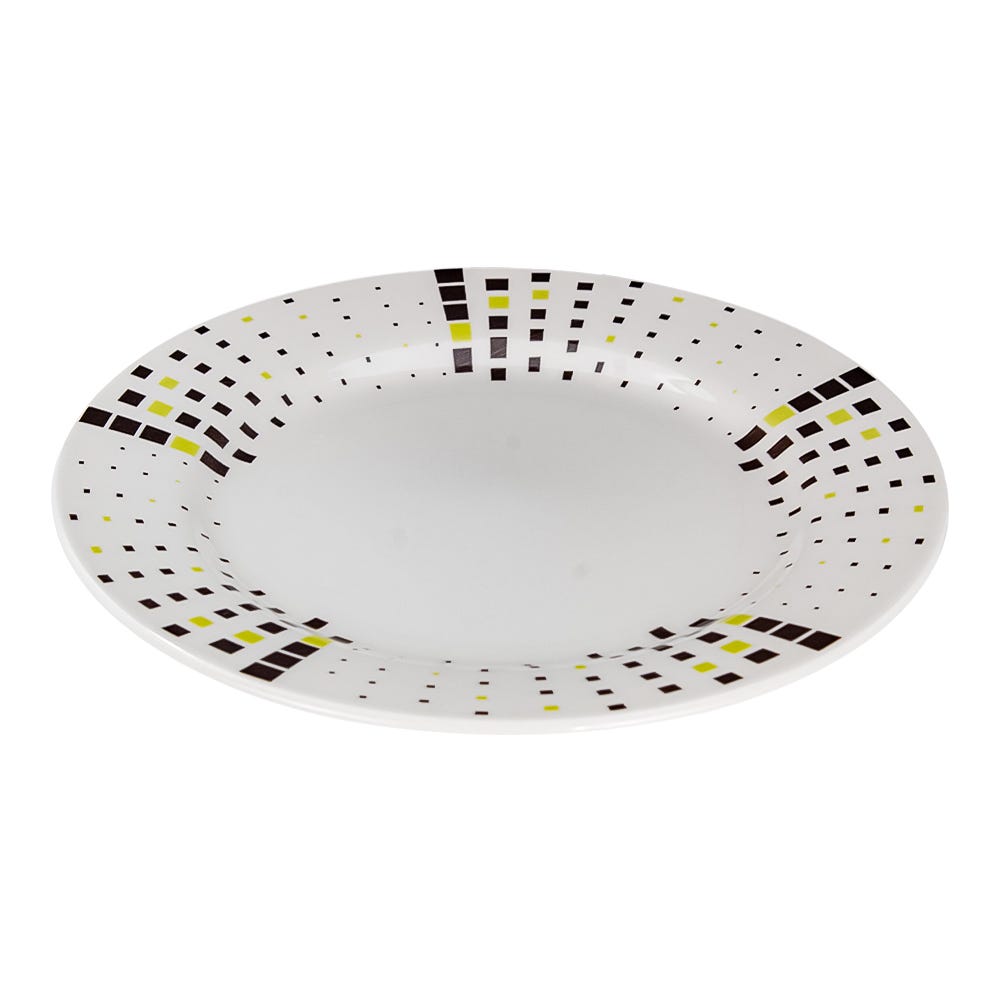 Plato pando cerámica 24 cm dominó Corona