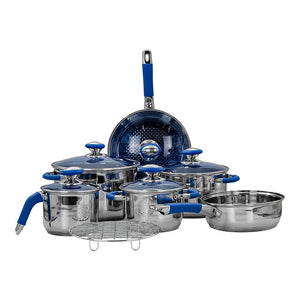 Batería de cocina de acero inoxidable 12 piezas acabado espejo ATA0227 Qualité