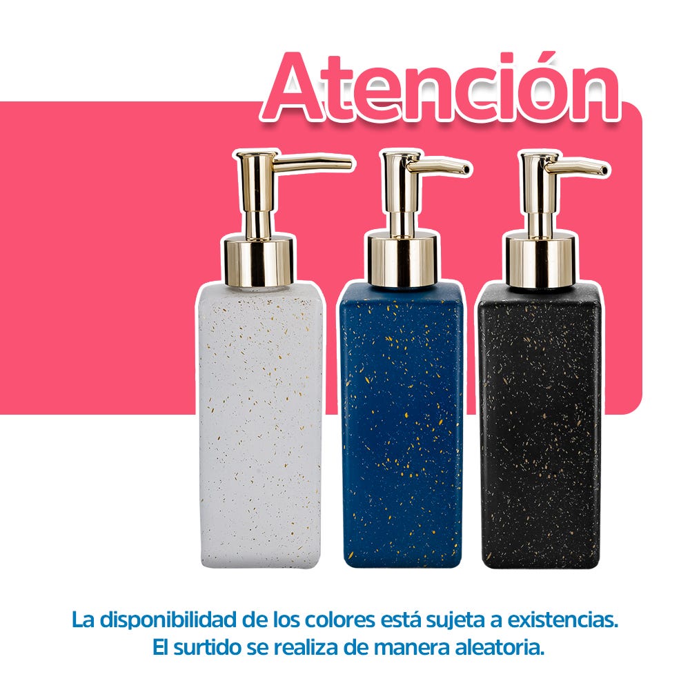 Dosificador de jabón líquido de vidrio 350 ml varios decorados ATALB003 Home Addict