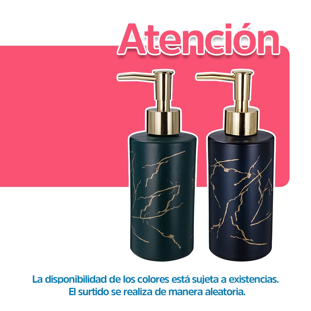 Dosificador de jabón líquido de vidrio 320 ml varios decorados ATALB005 Home Addict