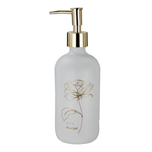 Dosificador de jabón líquido de vidrio 500 ml varios decorados ATALB007 Home Addict