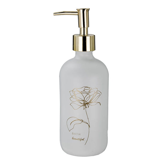 Dosificador de jabón líquido de vidrio 500 ml varios decorados ATALB007 Home Addict