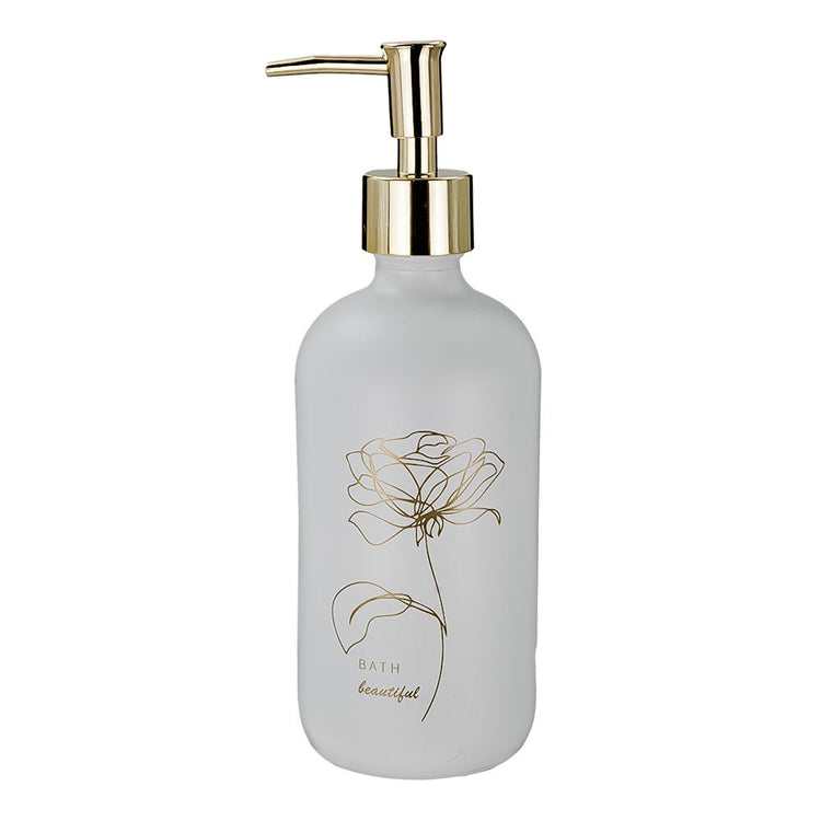 Dosificador de jabón líquido de vidrio 500 ml varios decorados ATALB007 Home Addict