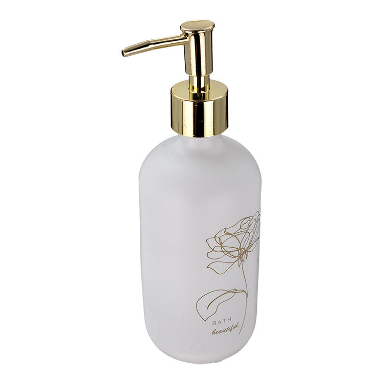 Dosificador de jabón líquido de vidrio 500 ml varios decorados ATALB007 Home Addict