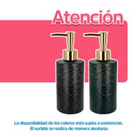 Dosificador de jabón líquido de vidrio 320 ml varios decorados ATALB008 Home Addict