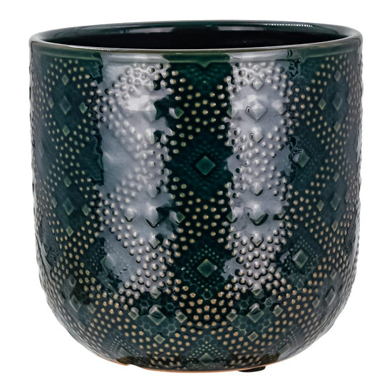 Maceta de cerámica 13.4 x 13.4 x 12.8 cm varios colores 23F066-2 Home Sweet Home