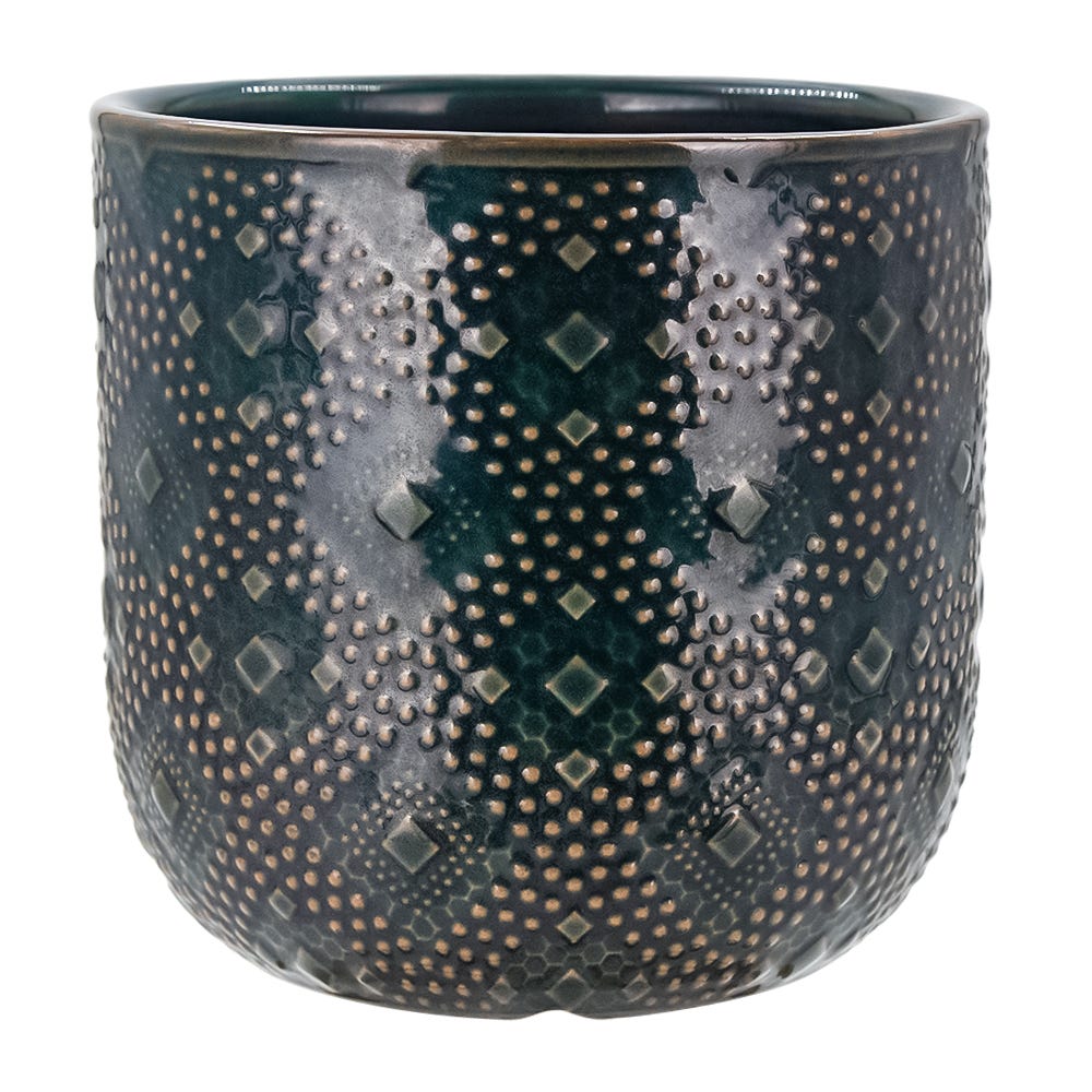 Maceta de cerámica 9.8 x 9.8 x 9.4 cm varios colores 23F066-3 Home Sweet Home