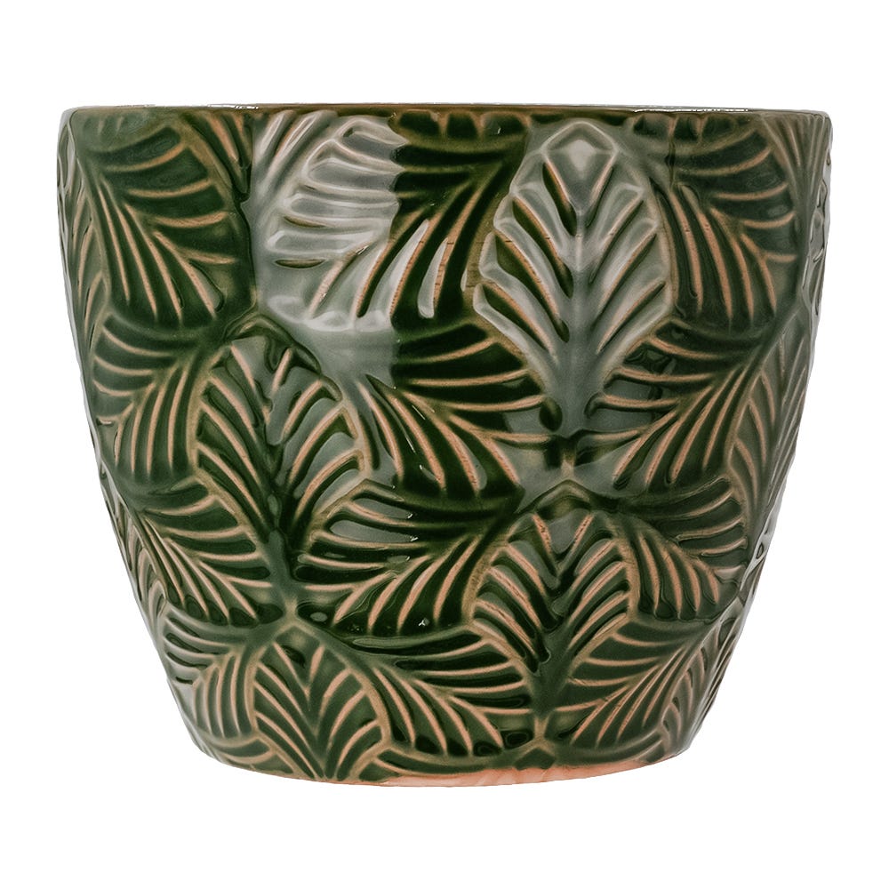 Maceta de cerámica 17 x 16.7 x 14.1 cm varios colores 23F104-2 Home Sweet Home