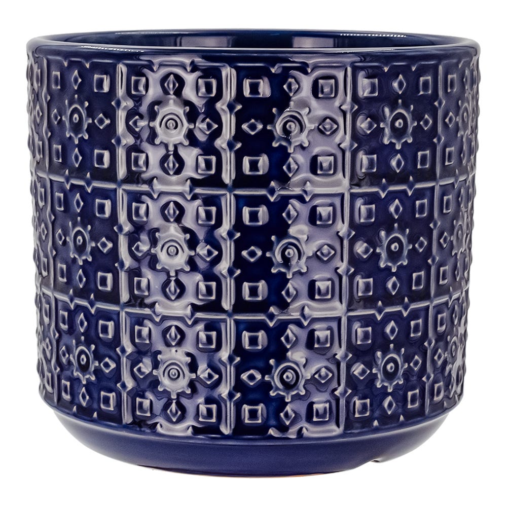 Maceta de cerámica 16.9 x 17 x 15.3 cm varios colores 23F362-2 Home Sweet Home