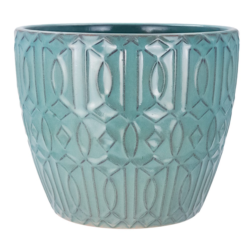 Maceta de cerámica 17 x 17 x 14.4 cm varios colores 24S250-2 Home Sweet Home