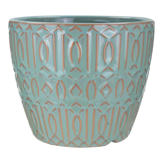 Maceta de cerámica 13.8 x 13.9 x 11.5 cm varios colores 24S250-3 Home Sweet Home