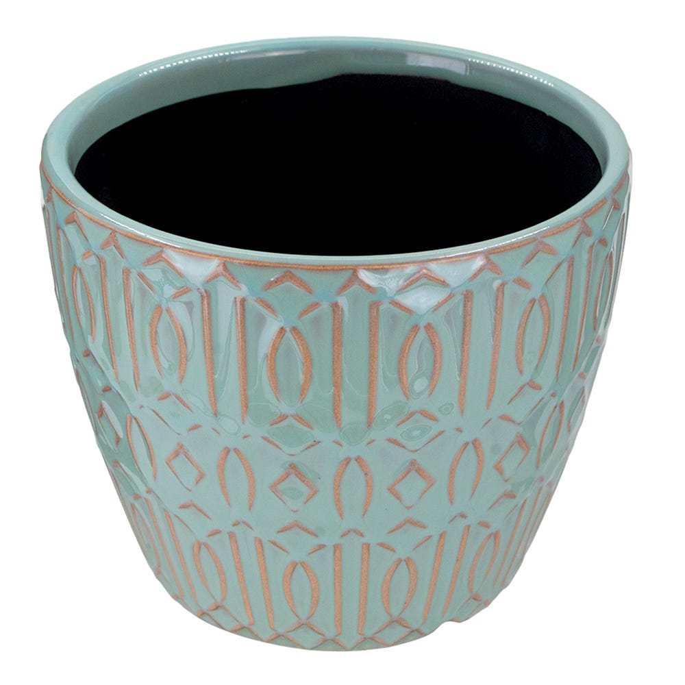 Maceta de cerámica 13.8 x 13.9 x 11.5 cm varios colores 24S250-3 Home Sweet Home