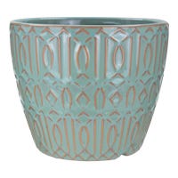 Maceta de cerámica 13.8 x 13.9 x 11.5 cm varios colores 24S250-3 Home Sweet Home