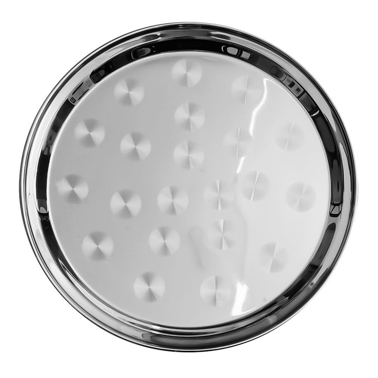 Charola redonda con círculos de acero inoxidable 35.3 cm PST-II G 35CM Qualité Premium