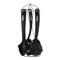 Juego de 5 utensilios de nylon con base cromada ATS-606 Qualité