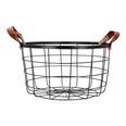Canasta organizadora redonda de acero galvanizado 36 x 20.4 cm 22816 Qualité