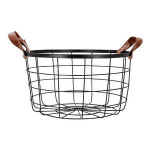 Canasta organizadora redonda de acero galvanizado 36 x 20.4 cm 22816 Qualité