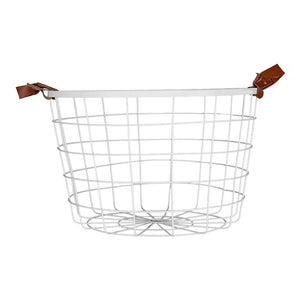 Canasta organizadora redonda de acero galvanizado 29.7 x 45.5 cm 22816 Qualité Premium