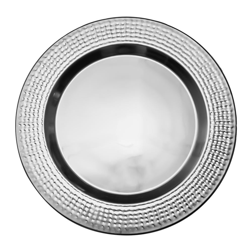 Juego de 4 platos base de acero inoxidable 32.5 cm 5861 Qualité