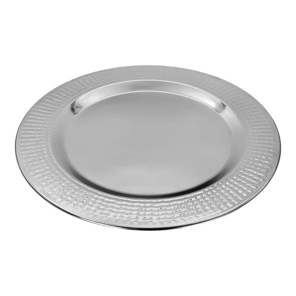 Juego de 4 platos base de acero inoxidable 32.5 cm 5861 Qualité