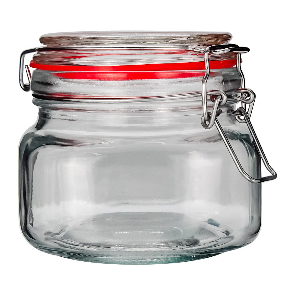 Set 4 recipientes de vidrio con tapa hermética