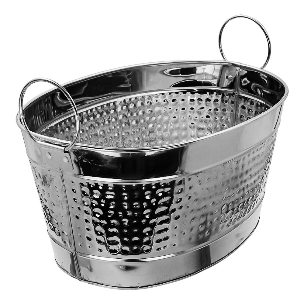 Tina ovalada martillada de acero inoxidable 15.3 litros 17470/ Hm Qualité