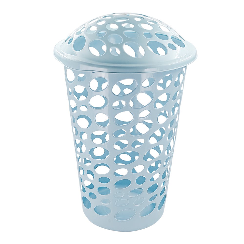 Canasta de plástico grande con tapa para ropa 11052 Home Pro