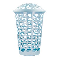 Canasta de plástico grande con tapa para ropa 11052 Home Pro