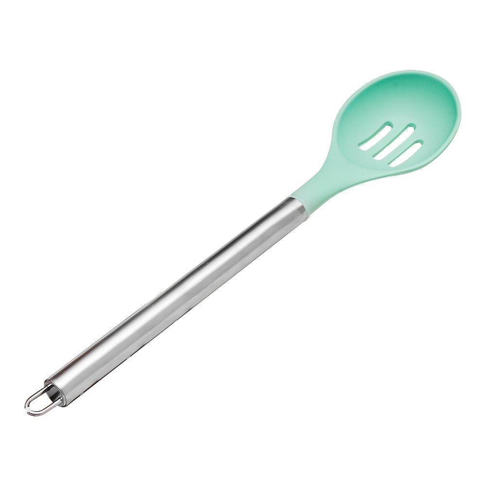 Cuchara ranurada de acero y punta de silicón varios colores ATU02B Home Sweet Home