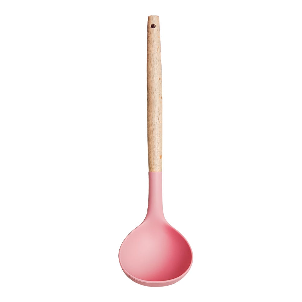 Cucharón de madera y punta de silicón varios colores ATU03C Home Sweet Home