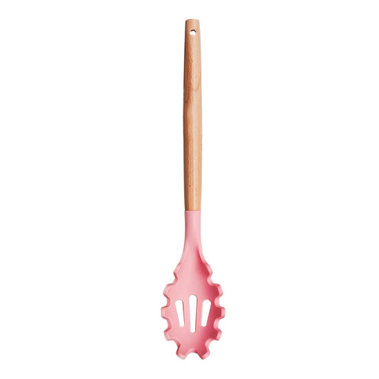 Cucharón para spaguetti de madera y punta de silicón varios colores ATU03G Home Sweet Home