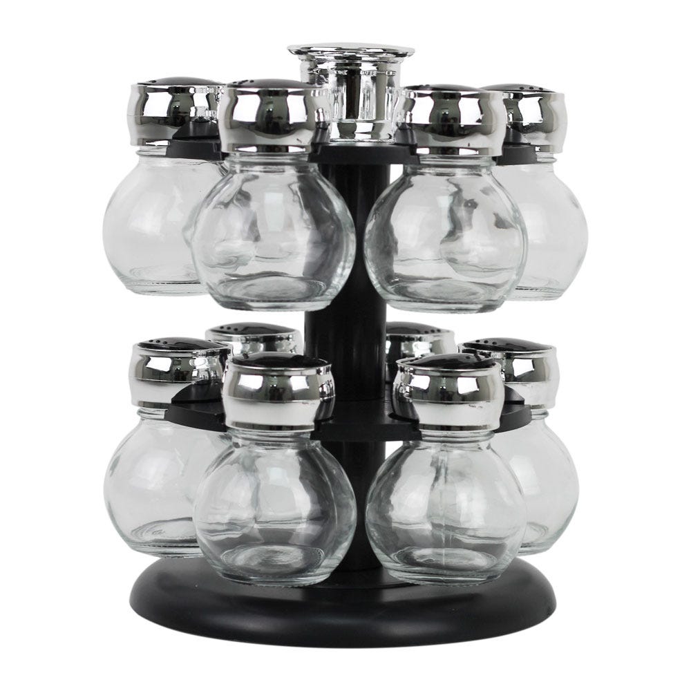 Juego de 12 especieros con base giratoria