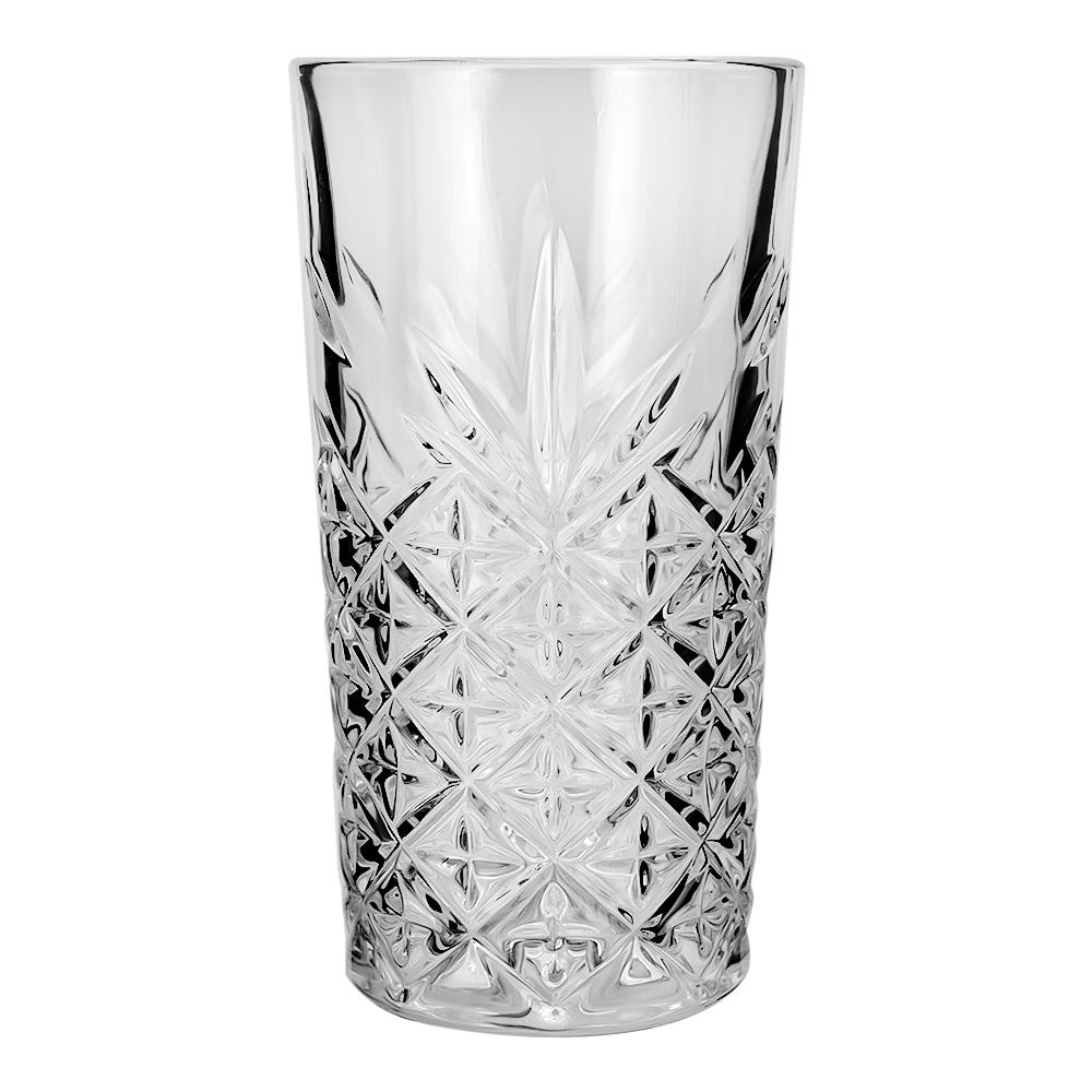 Juego de 6 vasos de vidrio con relieve 280 ml BM809BLC G-HORSE