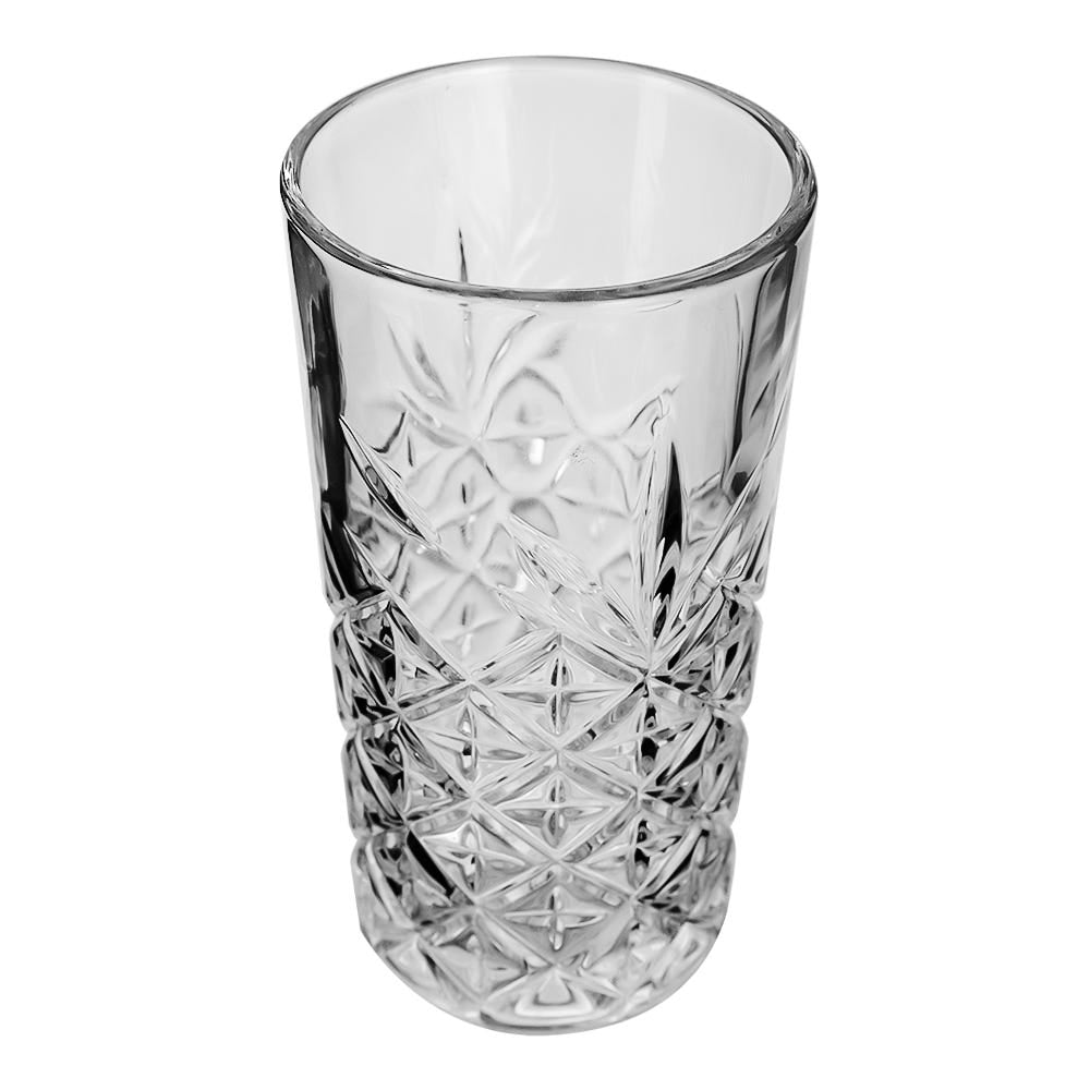 Juego de 6 vasos de vidrio con relieve 280 ml BM809BLC G-HORSE