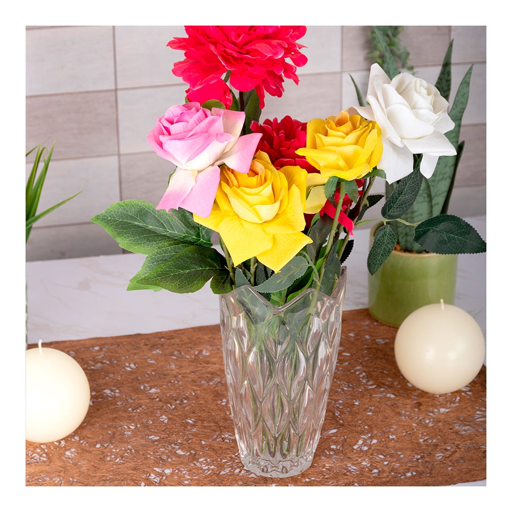 Florero de vidrio 22.8 x 12.8 cm A7002-600 Home Sweet Home