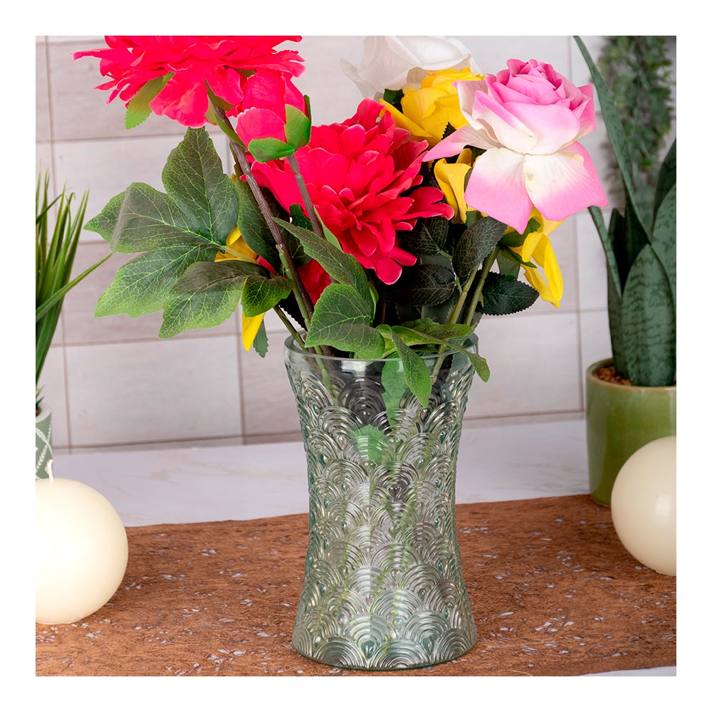 Florero de vidrio 20.5 x 12.8 cm A820-600 Home Sweet Home