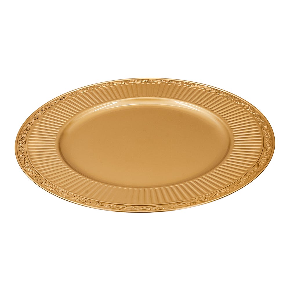 Plato base de plástico dorado AP33 Home Sweet Home