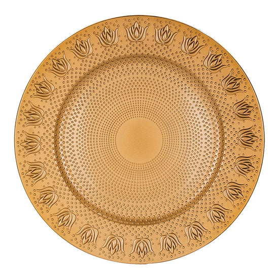 Plato base de plástico dorado AP38 Home Sweet Home