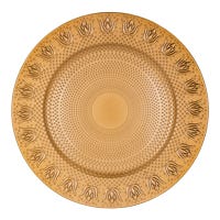 Plato base de plástico dorado AP38 Home Sweet Home