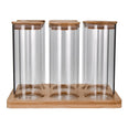Juego de 6 frascos de borosilicato con tapa y base 330 ml 24SGPG6YTP-1 Home Sweet Home
