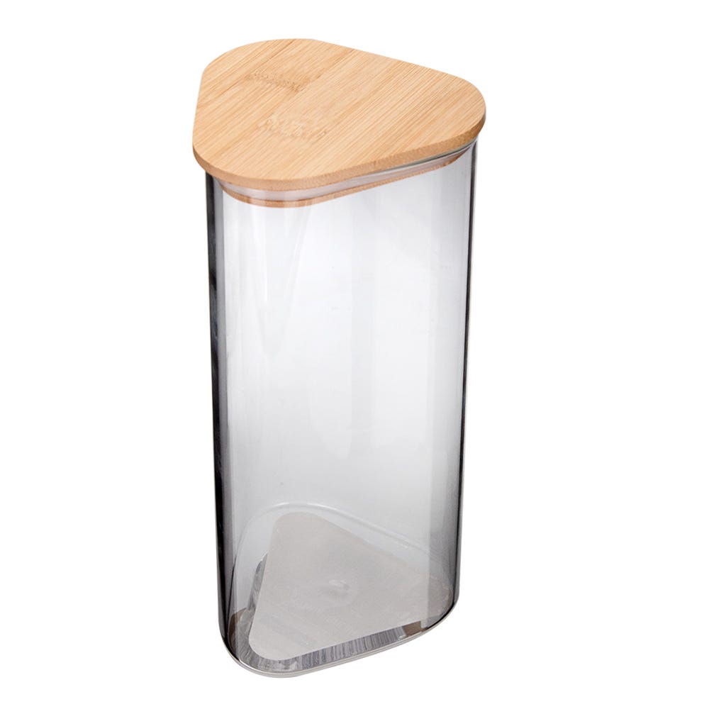Frasco triangular de borosilicato y bambú 1.250 L 24SGPGSJX-2 Home Sweet Home