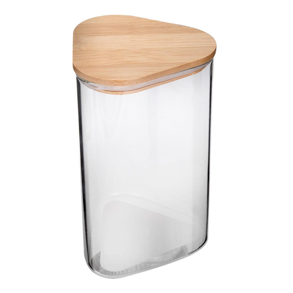 Frasco triangular de borosilicato y bambú 950 ml 24SGPGSJX-3 Home Sweet Home